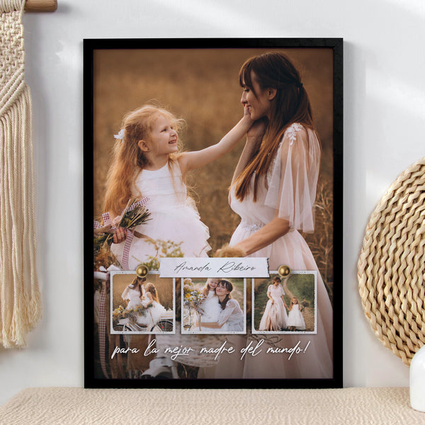 Cuadro Día de la Madre 40x30cm Con tus Fotografías